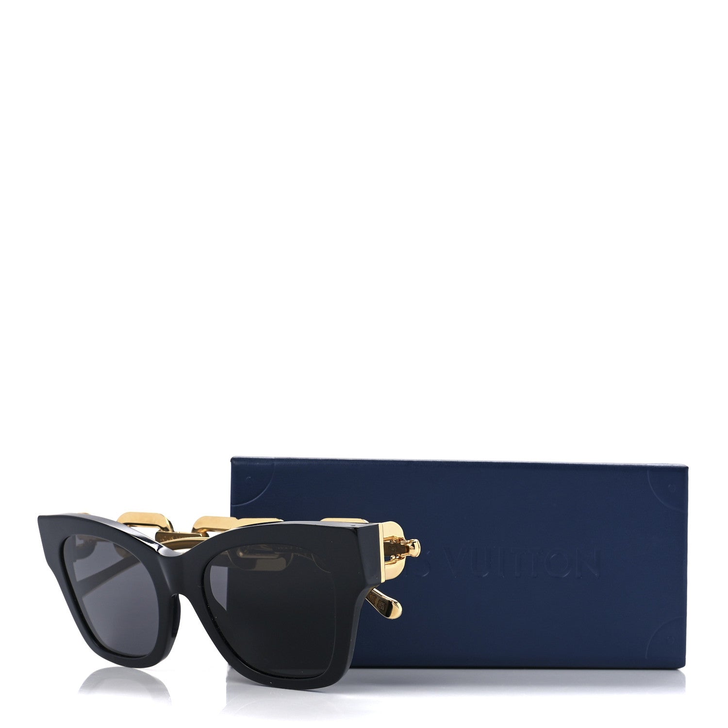 Louis Vuitton Acetate Metal LV Edge Sunglasses Z1631E Black 11 of 11