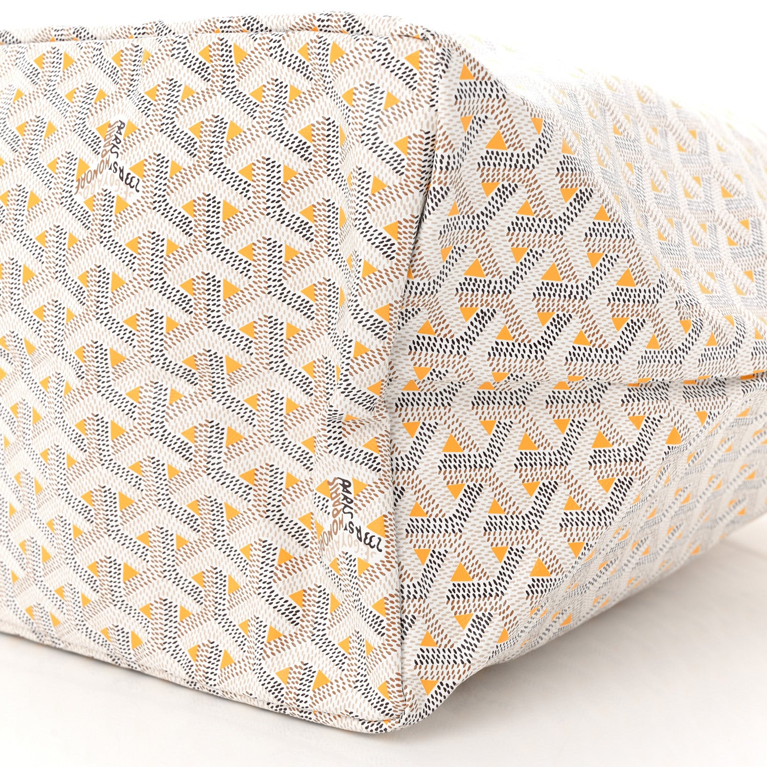 Goyard Goyardine Saint Louis Claire Voie GM White Yellow 9 of 11