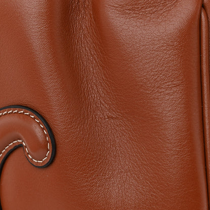 Celine Smooth Calfskin Cuir Small Triomphe Cabas Drawstring Tan 12 of 12