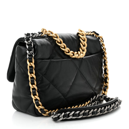 Chanel Goatskin Quilted Medium Chanel 19 Flap Black 3 of 11