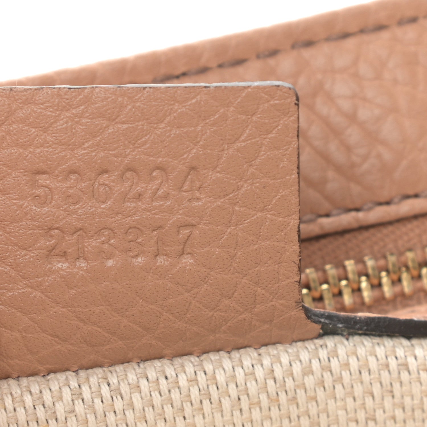 Gucci Pebbled Calfskin Medium Soho Flap Crossbody Camelia 7 of 10