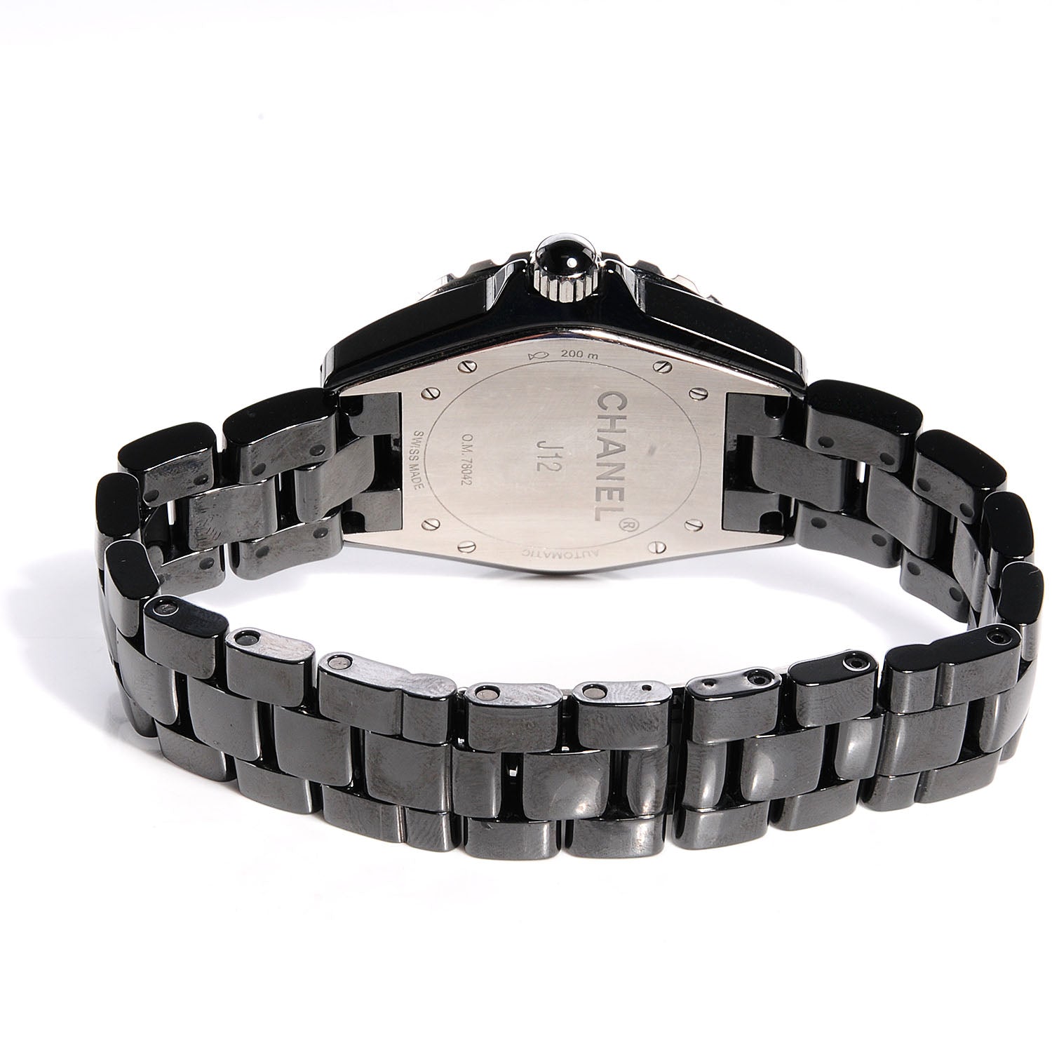 Chanel Stainless Steel Ceramic 38mm J12 Automatic Watch Black 3 of 6