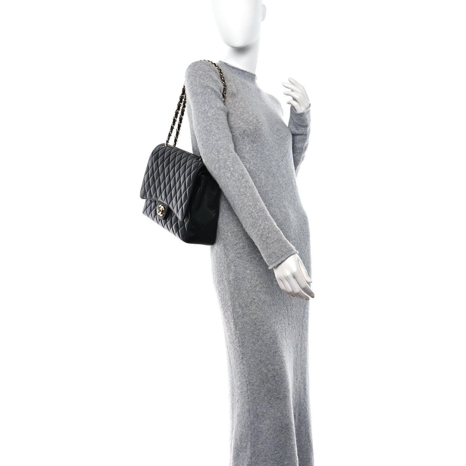 Chanel Caviar Quilted Maxi Double Flap Black 3 of 11