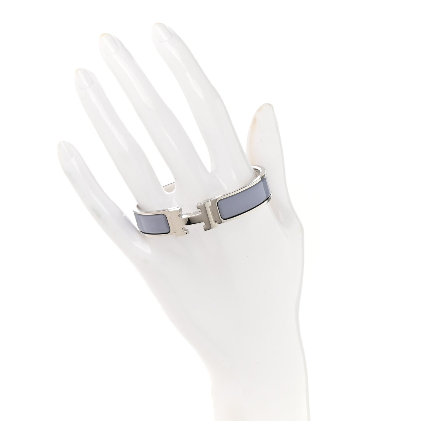 Enamel Narrow Clic Clac H Bracelet PM Bleu Lin