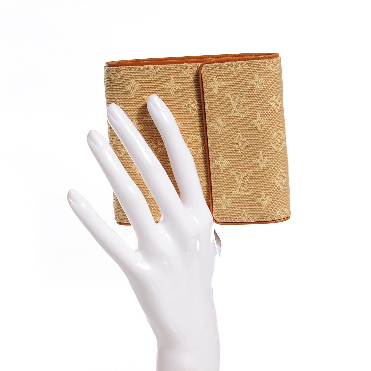 Louis Vuitton Mini Monogram Compact Wallet Beige 2 of 7