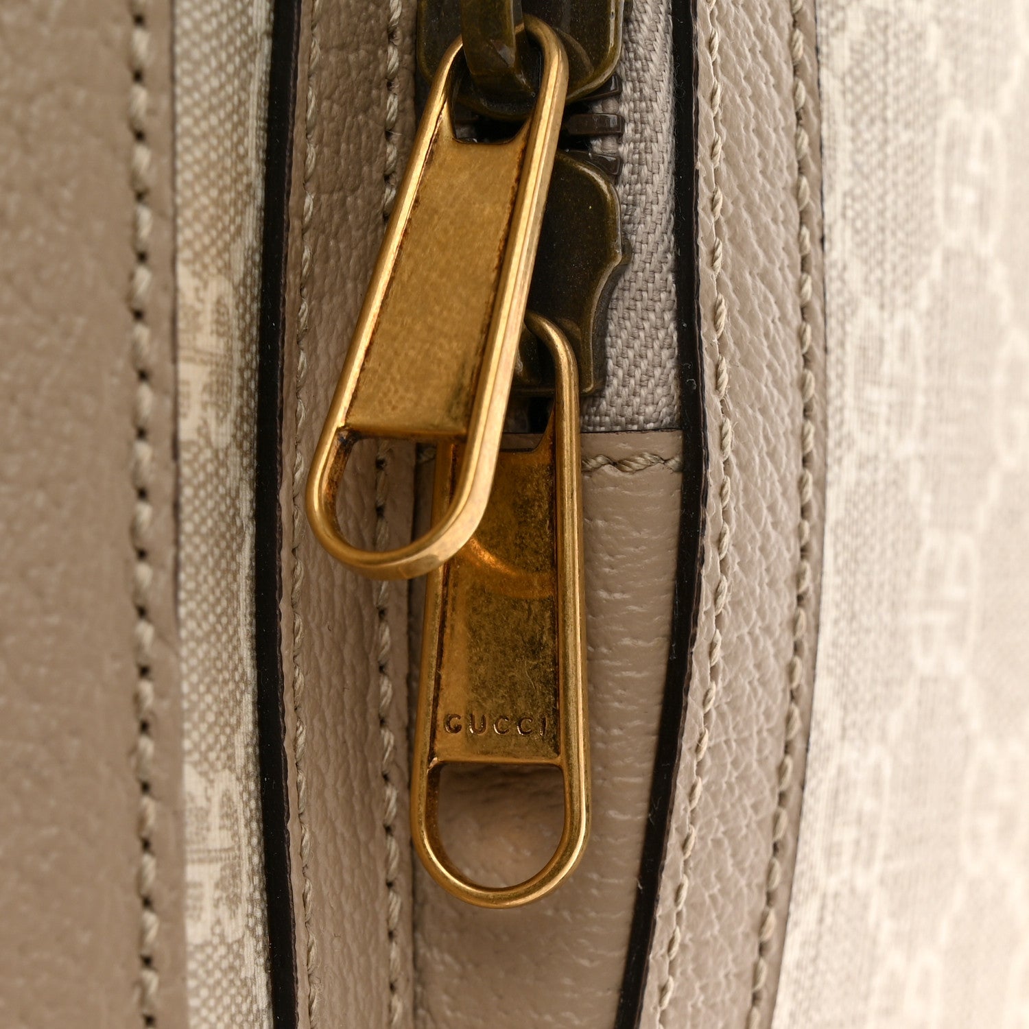 Gucci GG Supreme Monogram Textured Dollar Calfskin Web Small Savoy Cabin Trolley Beige Mystic White Oatmeal 14 of 15