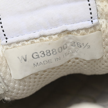 Chanel Calfskin Mesh Lycra Suede Womens Logo Sneakers 36.5 White 8 of 9