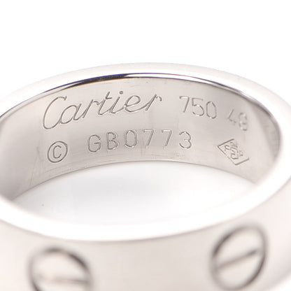 Cartier 18K White Gold 5.5mm LOVE Ring 49 4.75 4 of 4