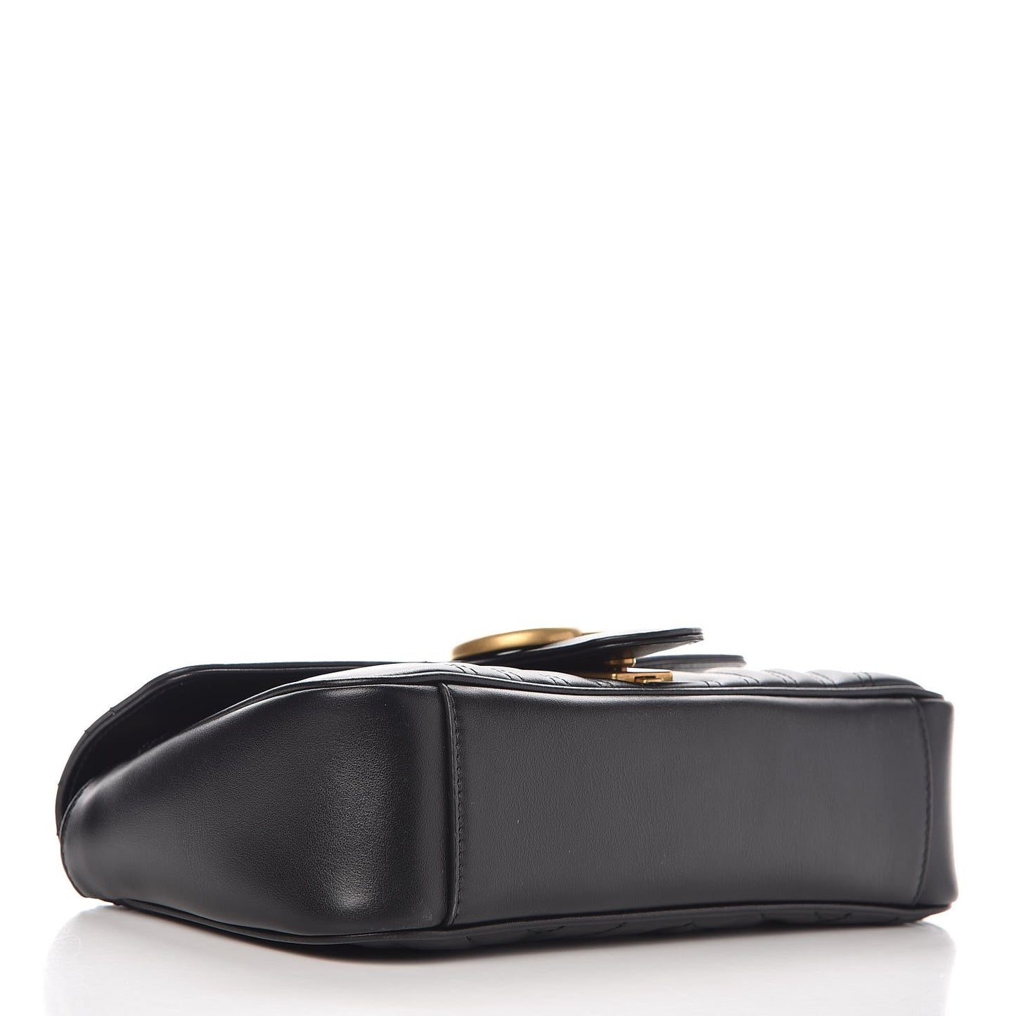 Calfskin Matelasse Small GG Marmont Shoulder Bag Black