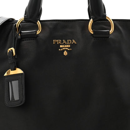 Prada Soft Calf Shopping Tote Black 8 of 10