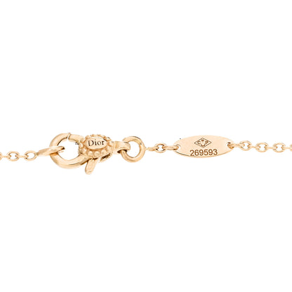 Christian Dior 18K Yellow Gold Diamond Mother of Pearl Rose Des Vents Hand Jewel Bracelet 4 of 6