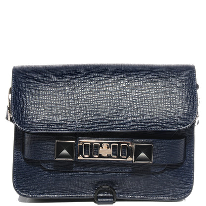 Proenza Schouler Linosa Leather Mini PS11 Classic Shoulder Bag Navy Blue 1 of 13