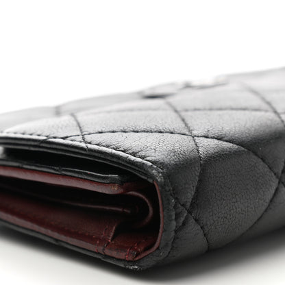 Chanel Lambskin Quilted Large Flap Wallet Black 12 of 13