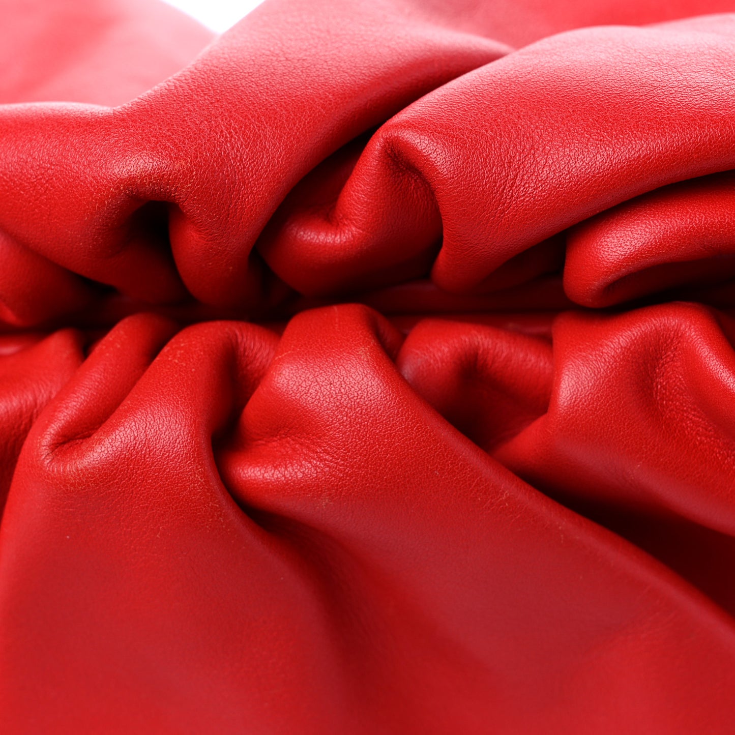 Smooth Butter Calf The Pouch Oversized Clutch Bright Red