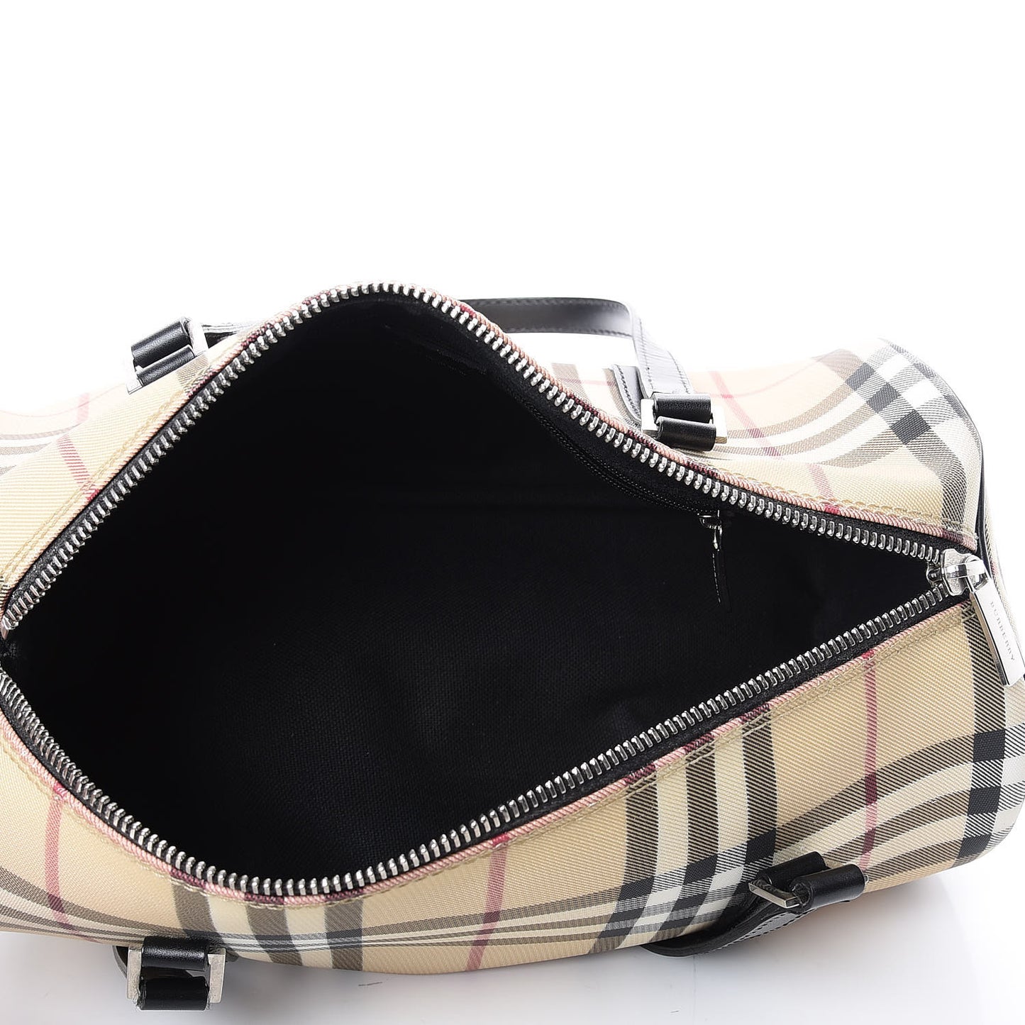House Check Barrel Bag Black