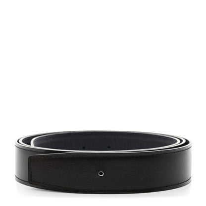 Hermes Box Togo 32mm Belt Strap 115 46 Black Bleu de Prusse 1 of 8