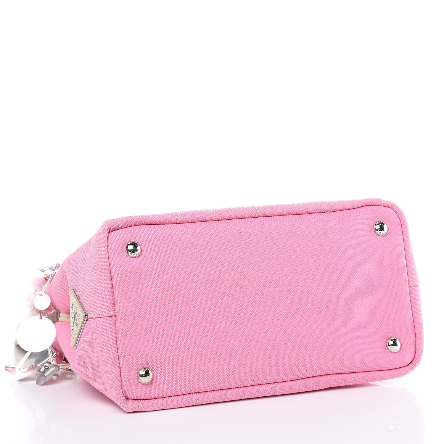 Prada Canapa Sequin Small Tote Geranio 5 of 12