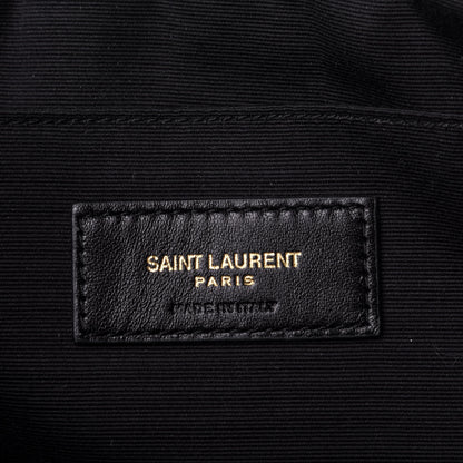 Saint Laurent Calfskin Matelasse Chevron Monogram Document Holder Black 6 of 10