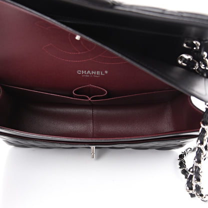Chanel Lambskin Quilted Jumbo Double Flap Black 4 of 19