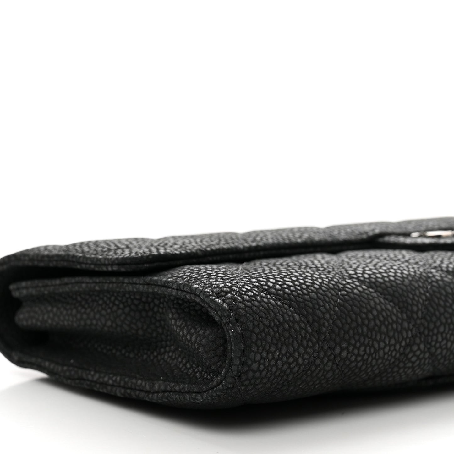 Caviar Quilted Travel Wallet Black
