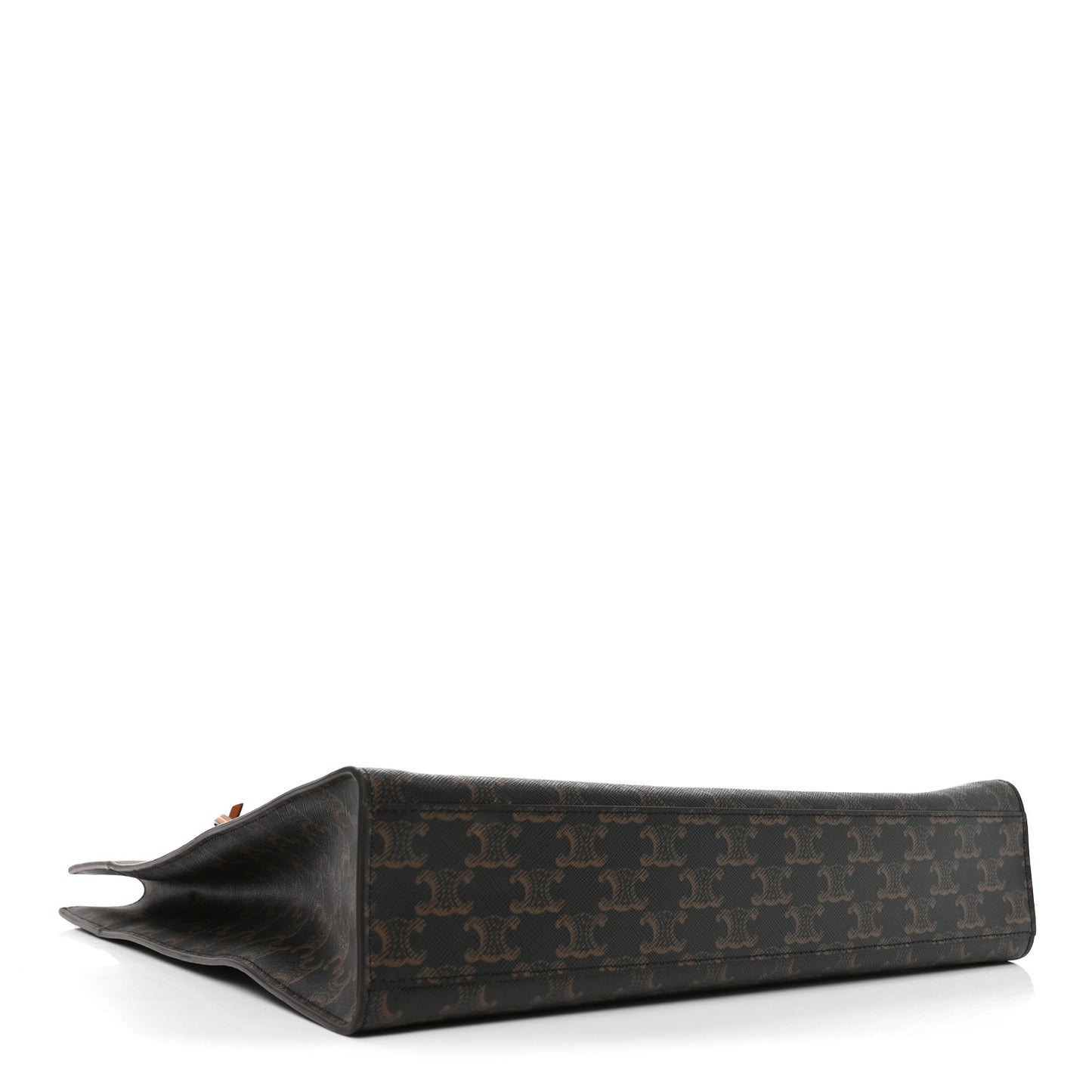 Triomphe Canvas Calfskin Large Vertical Cabas Tan
