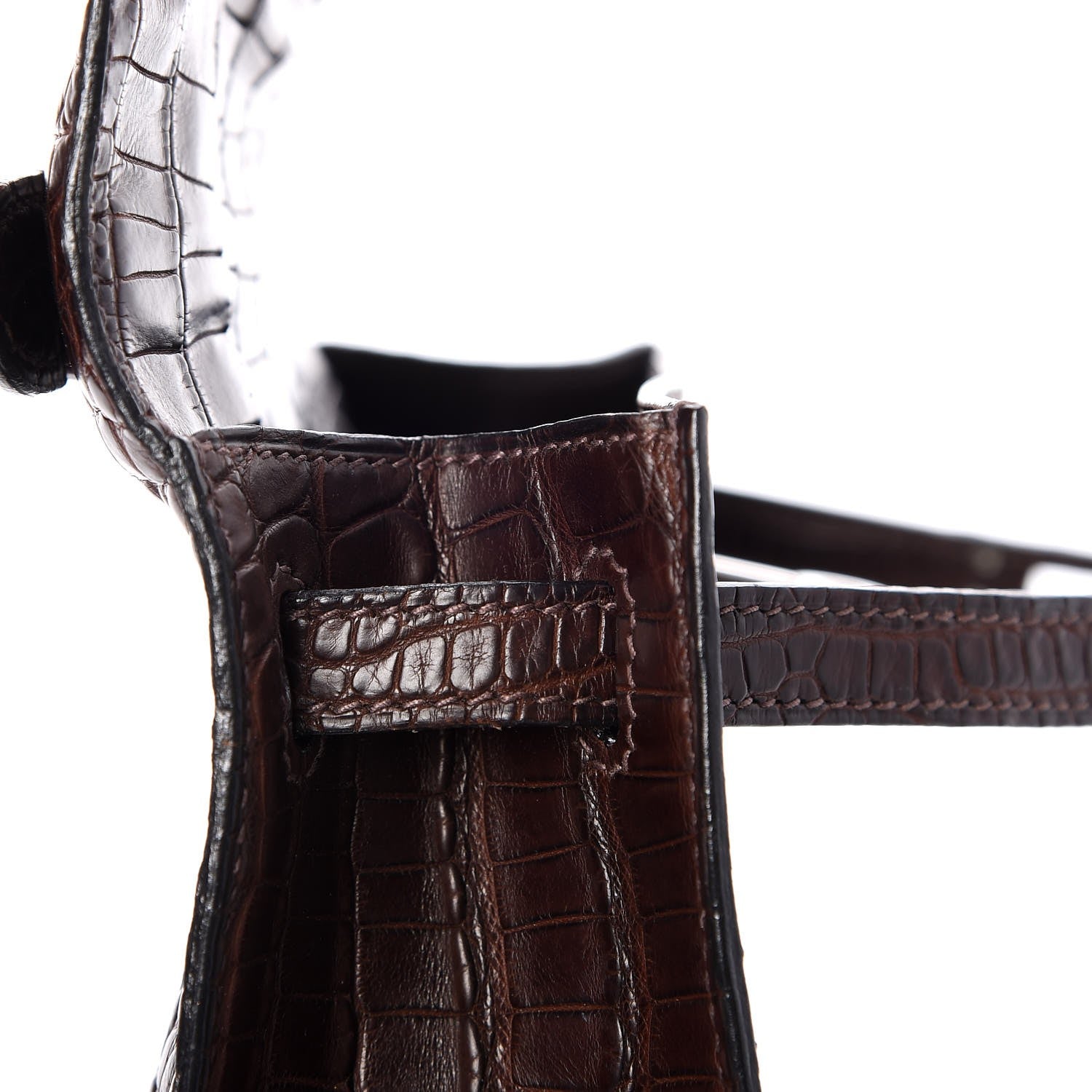 Hermes Matte Niloticus Crocodile Kelly Pochette Havane 18 of 23