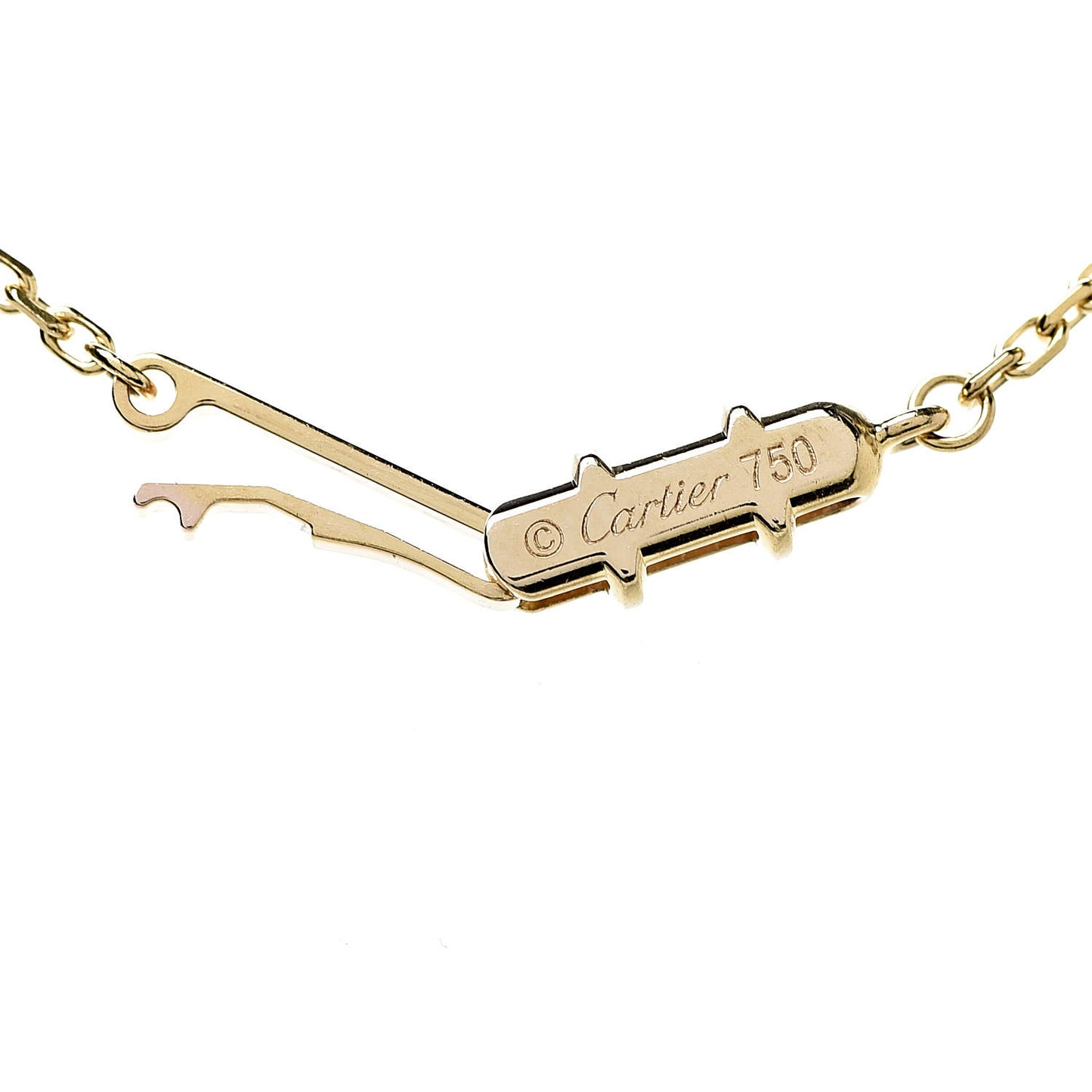 18K Yellow Gold Diamond Hearts And Symbols Pendant Necklace