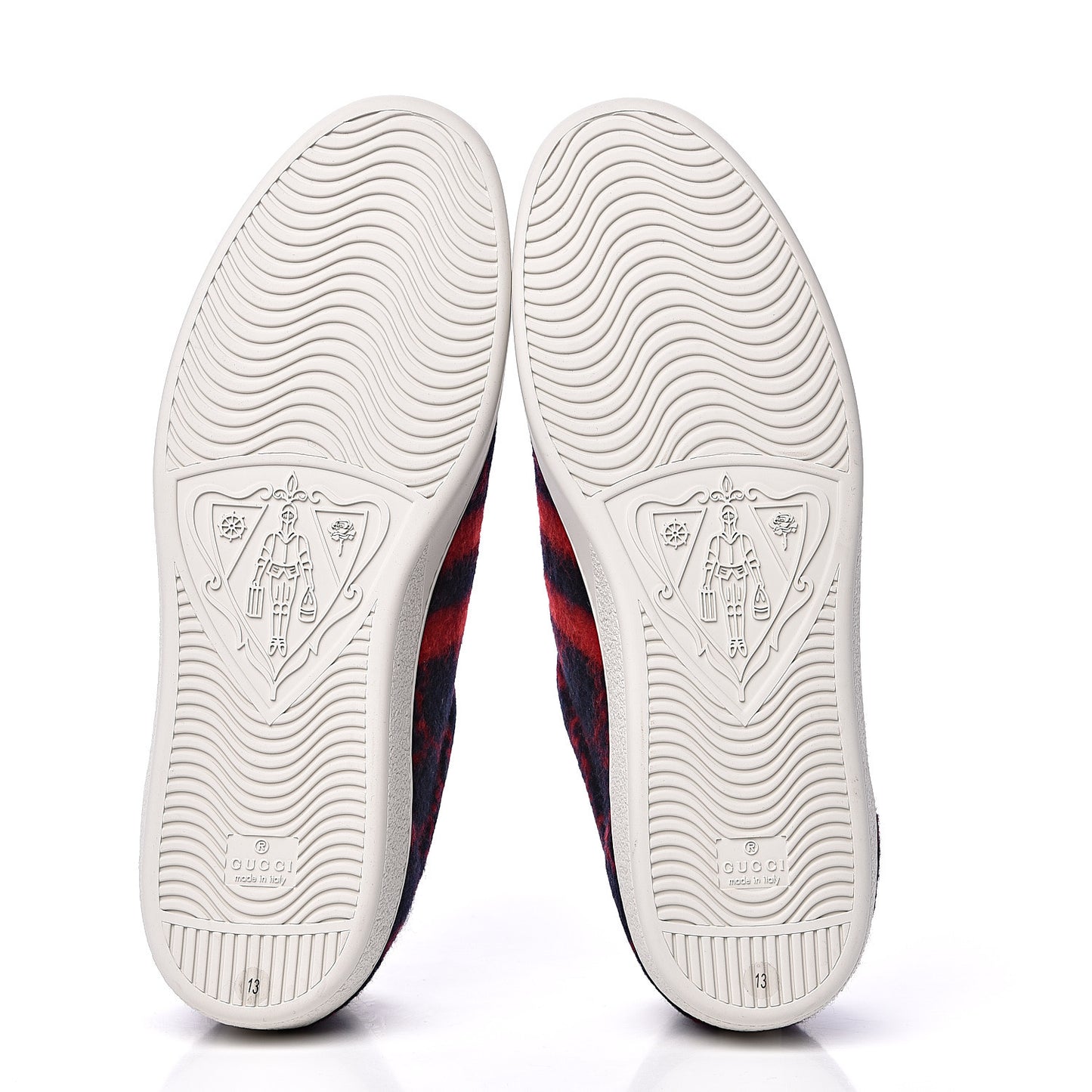 Covered Wool Big GG Monogram Mens Sneaker 13 Blue