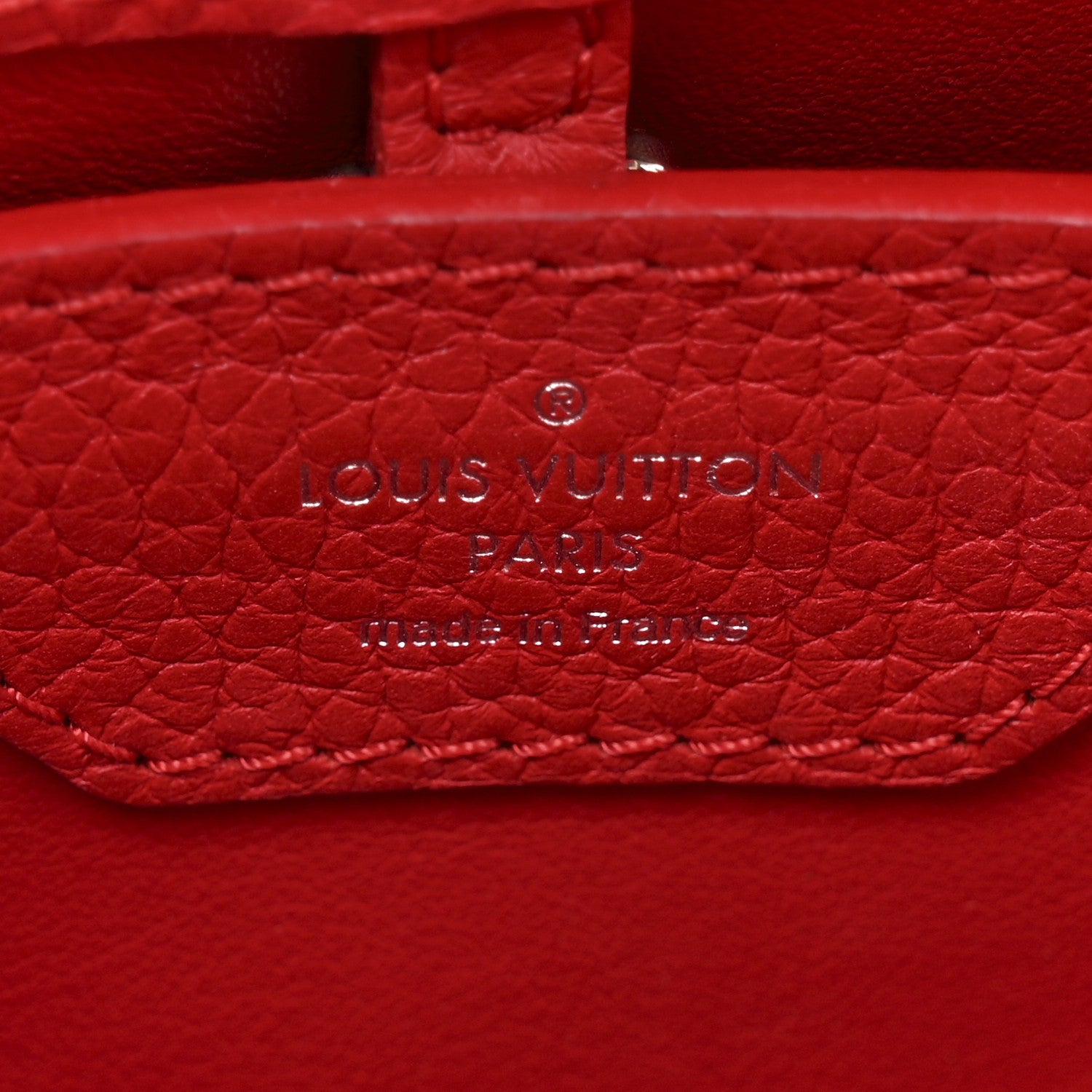 Louis Vuitton Taurillon Capucines BB Scarlet Red 7 of 15