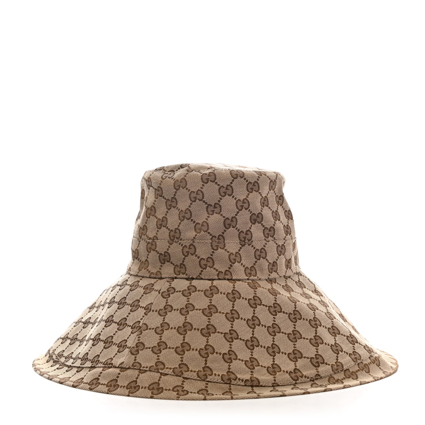 Monogram Wide Brim Hat M 57 Beige