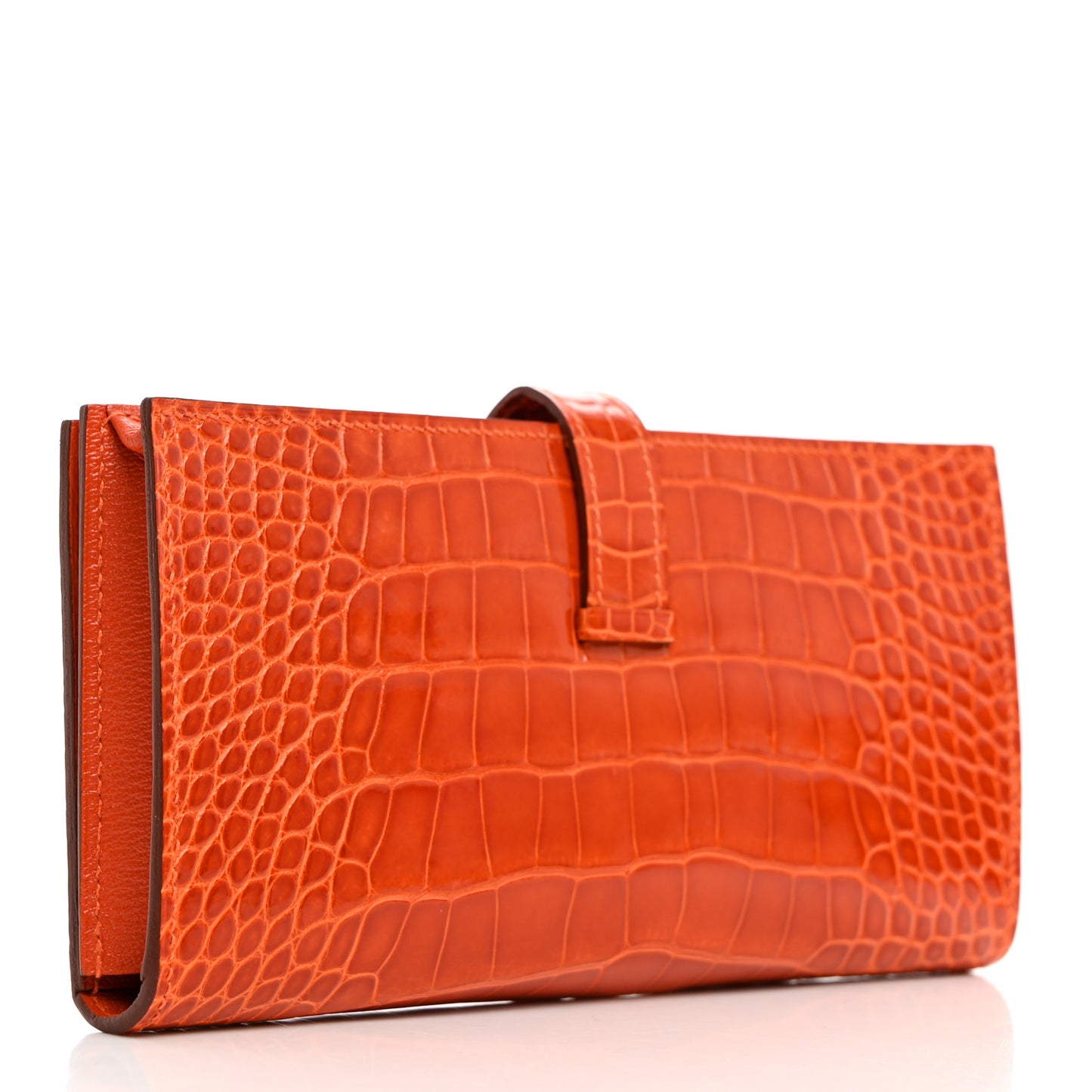 Shiny Alligator Bearn Wallet Orange