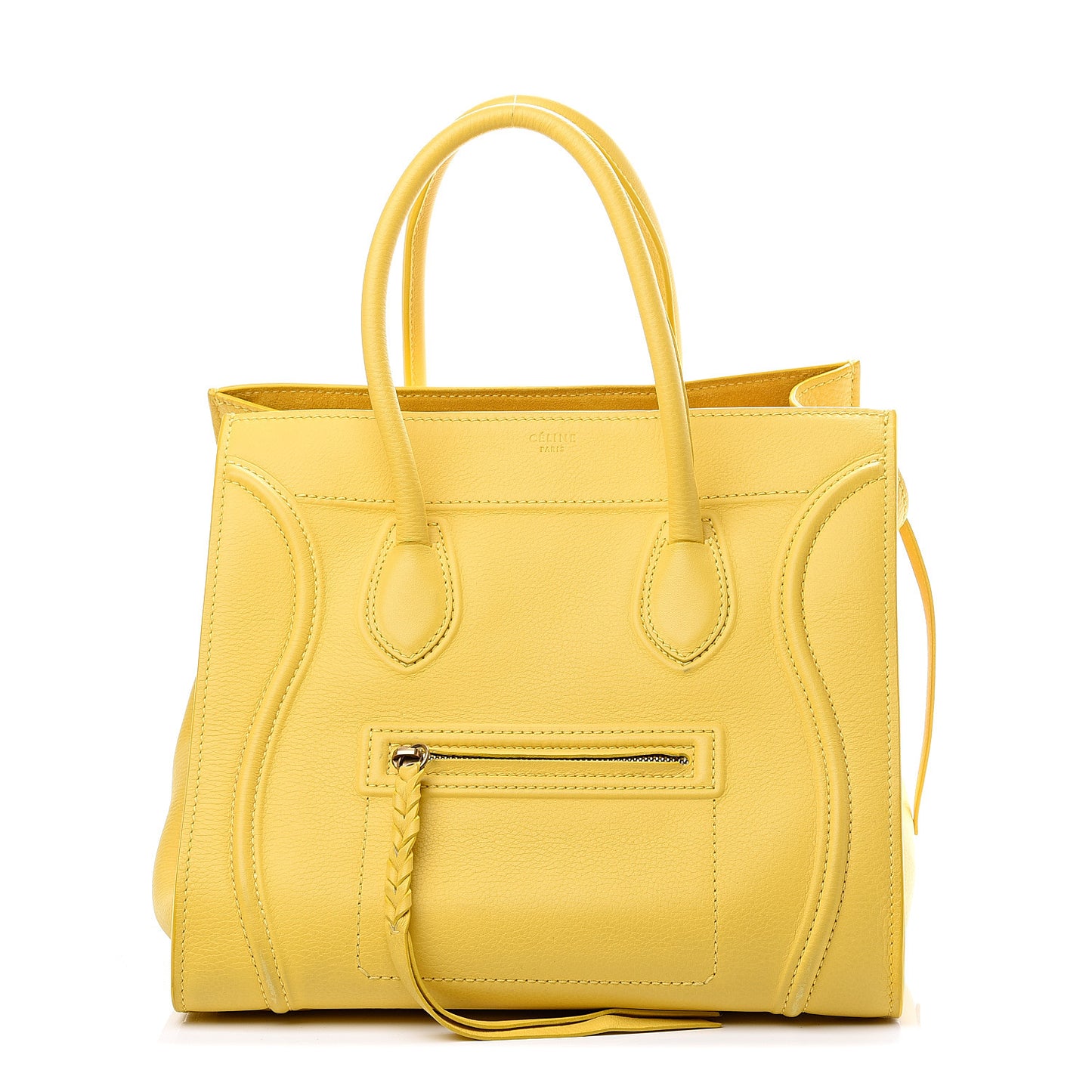 Supple Calfskin Medium Phantom Luggage Sun Yellow