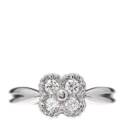 Van Cleef & Arpels 18K White Gold Diamond Arno Ring 50 5.25 1 of 5