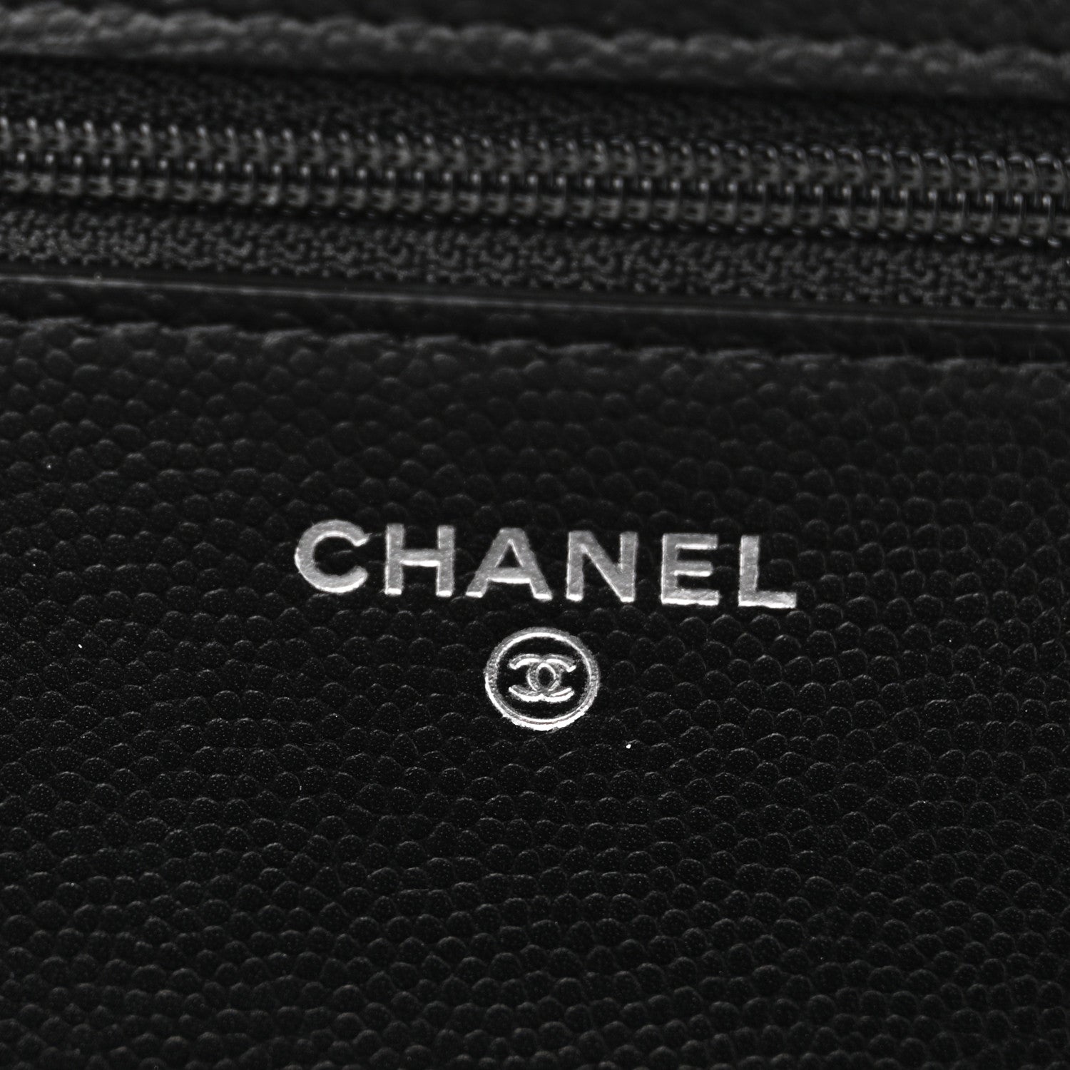 Chanel Caviar Camellia Embossed Wallet On Chain WOC Black 6 of 14
