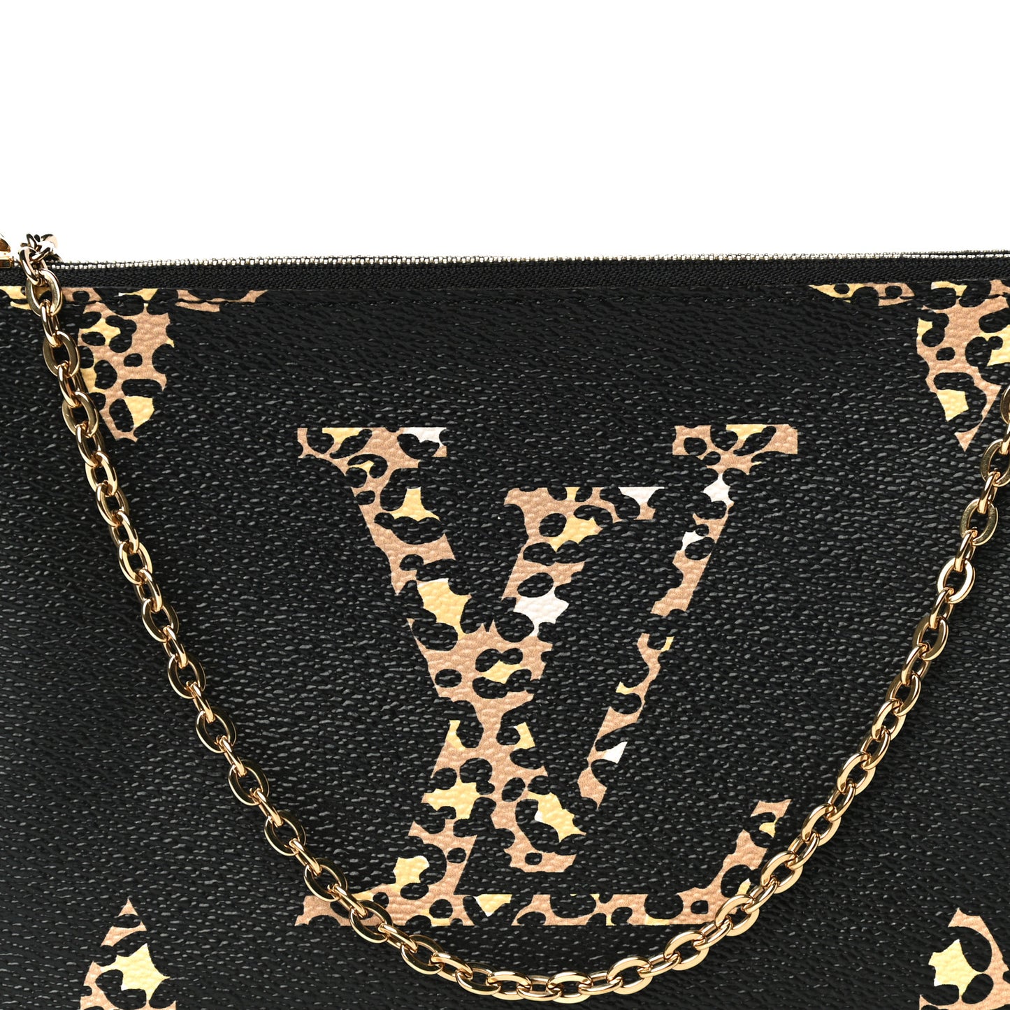 Monogram Giant Jungle Pochette Double Zip Black