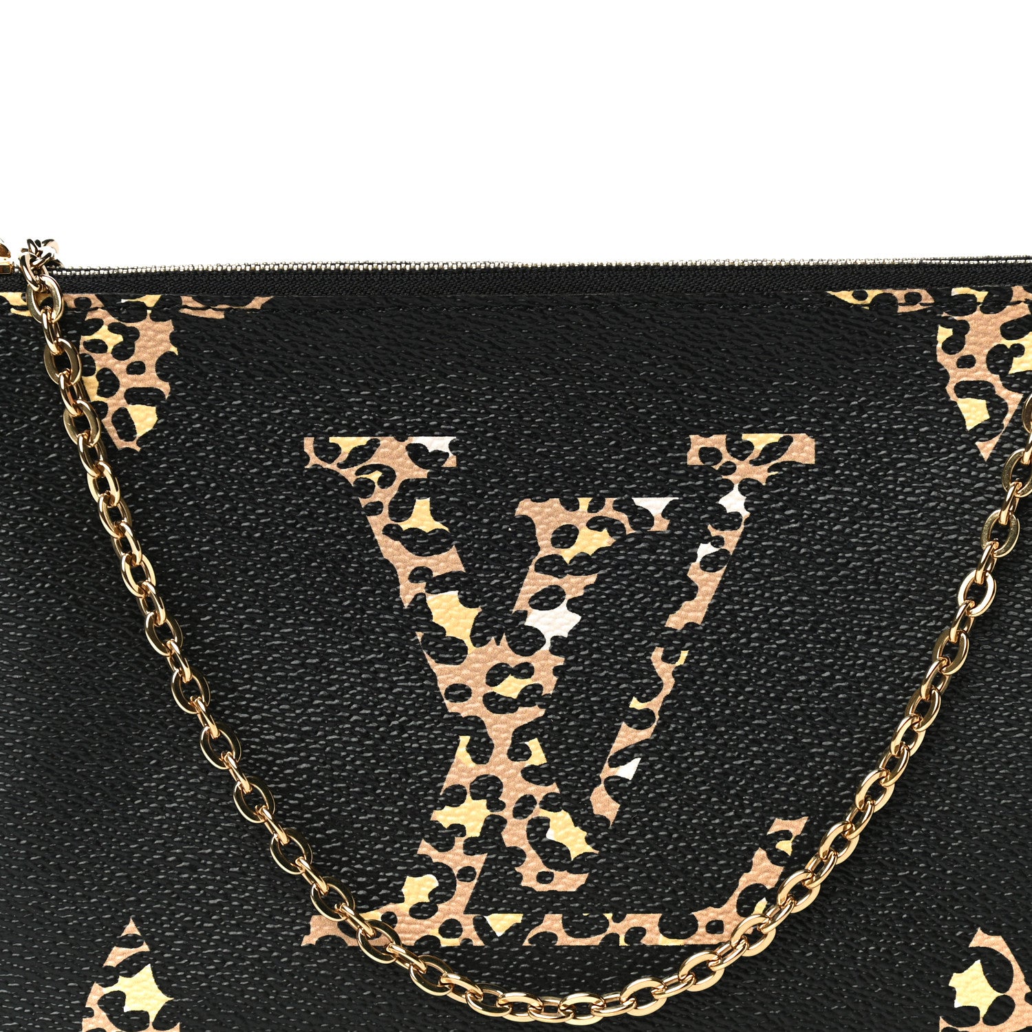 Louis Vuitton Monogram Giant Jungle Pochette Double Zip Black 8 of 10