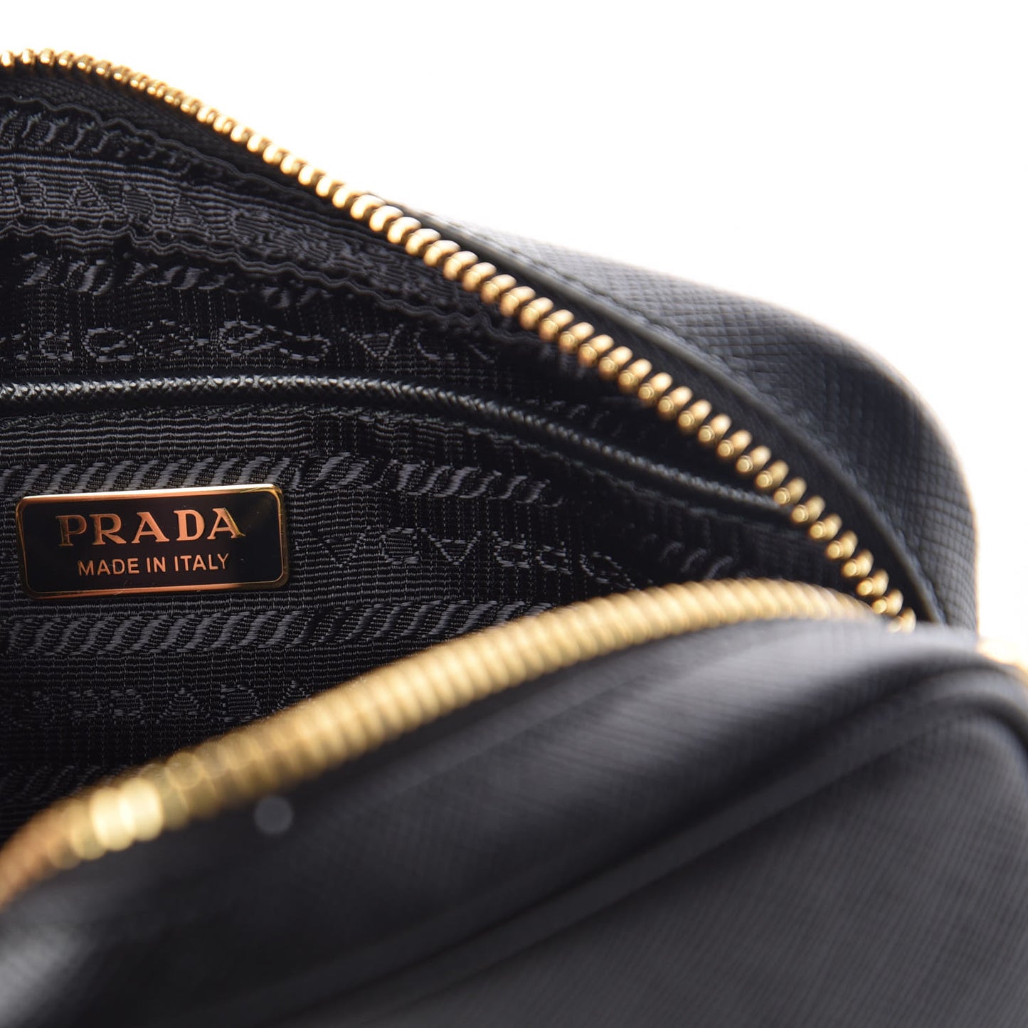 Saffiano Small Camera Crossbody Bag Black