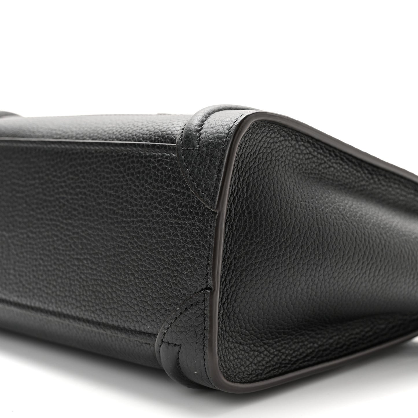Drummed Calfskin Nano Luggage Black