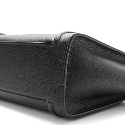 Celine Drummed Calfskin Nano Luggage Black 9 of 9