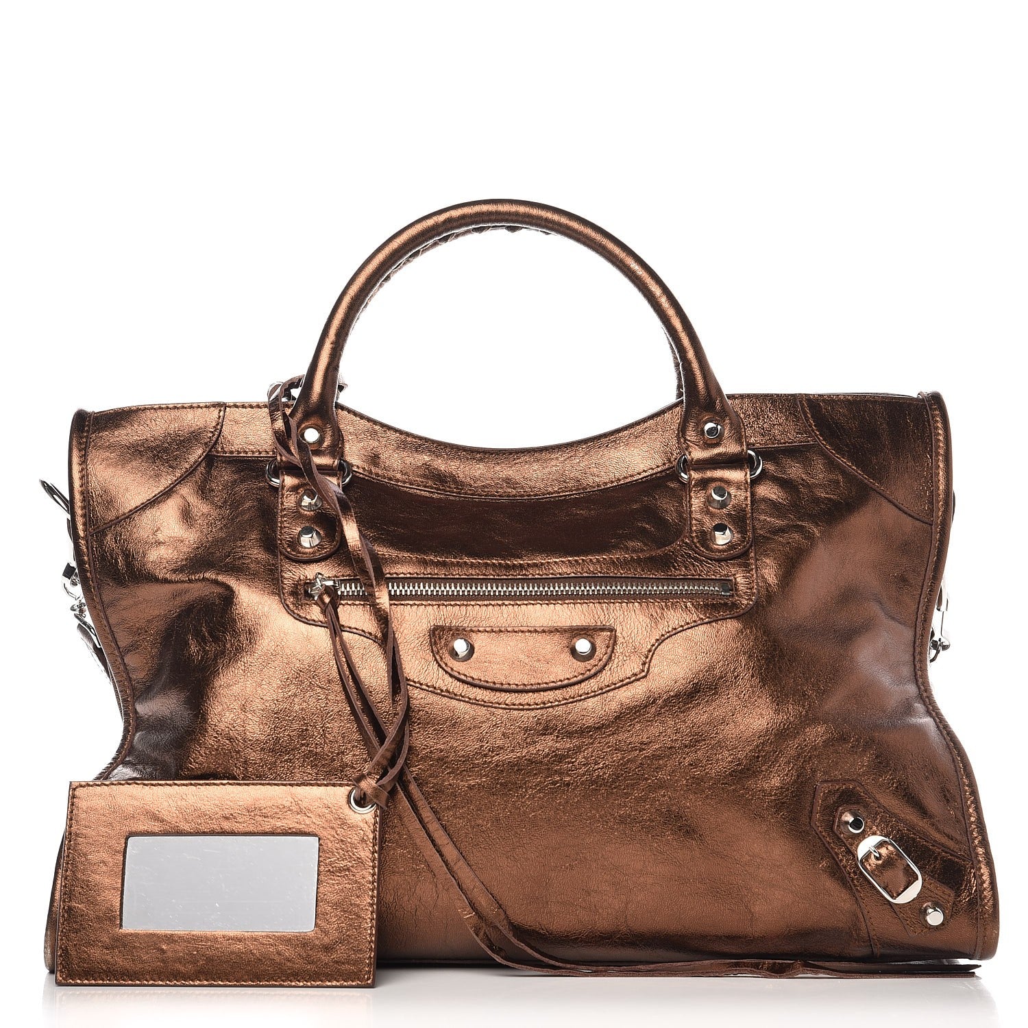 Balenciaga Metallic Agneau Classic Silver Hardware S City Sparkle Bronze 1 of 9