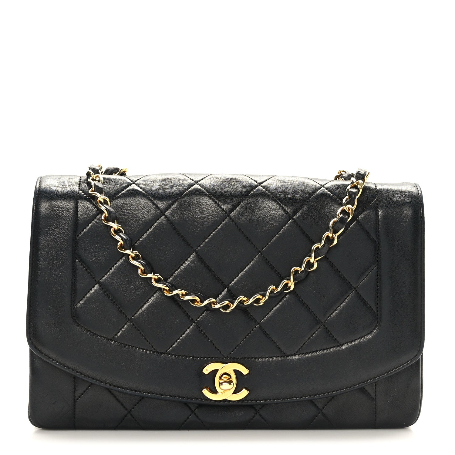 Chanel Lambskin Quilted Medium Single Flap Black 1 of 9