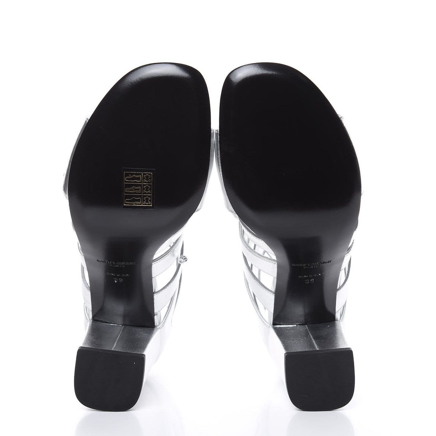 Metallic Nappa Silk Babes 90 Lace Up Sandals 39 Argento