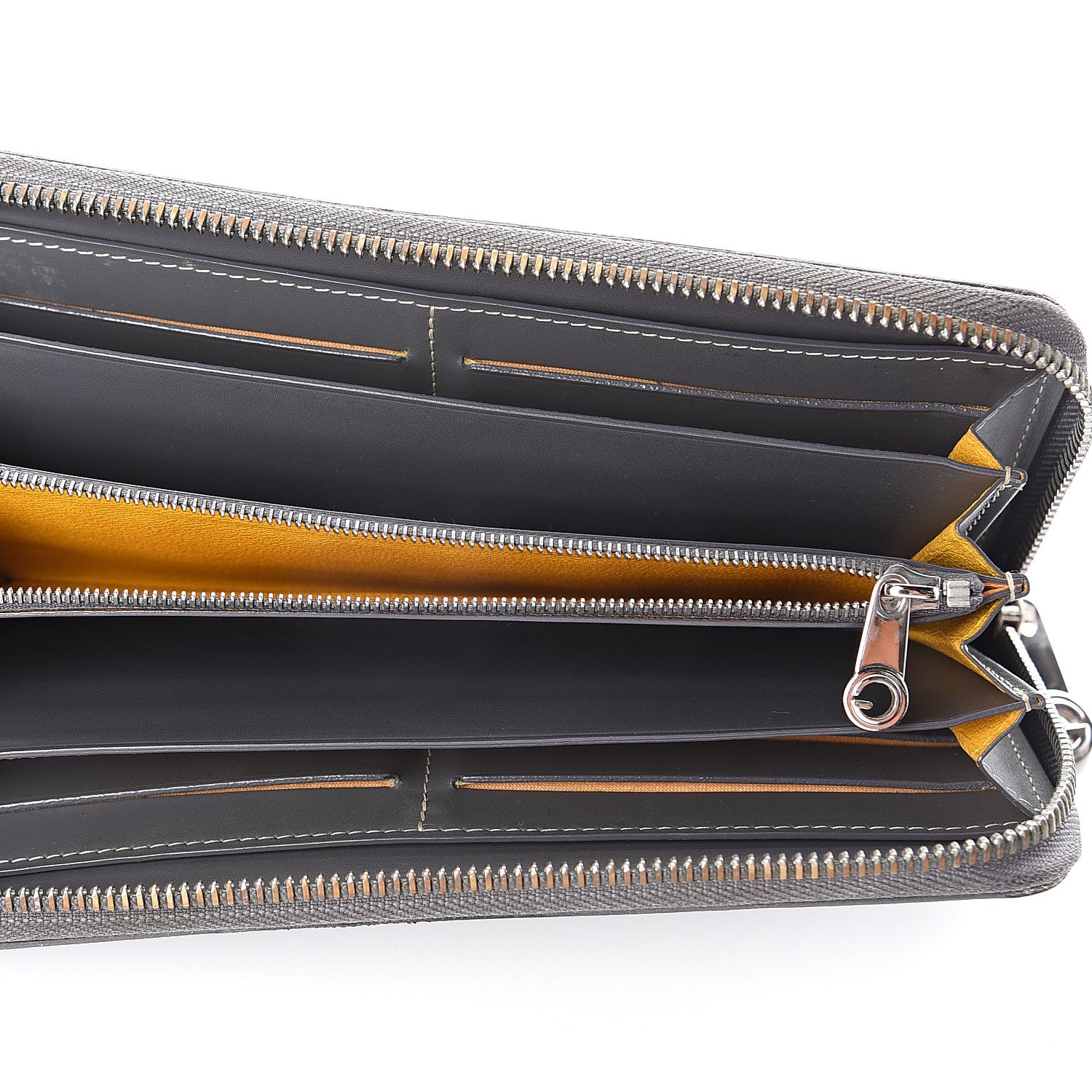 Goyard Goyardine Matignon Zip Around GM Wallet Grey 4 of 5