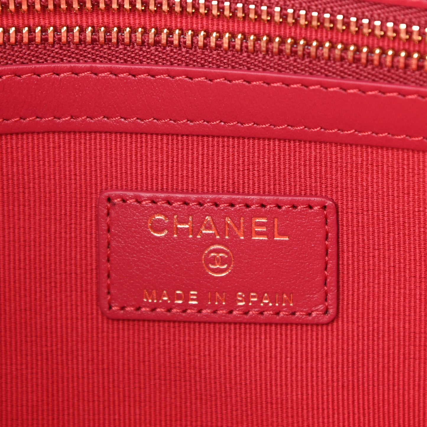 Goatskin Quilted Large Chanel 19 Pouch Black