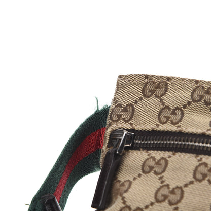 Gucci GG Monogram Web Double Pocket Belt Bag Dark Brown 15 of 16
