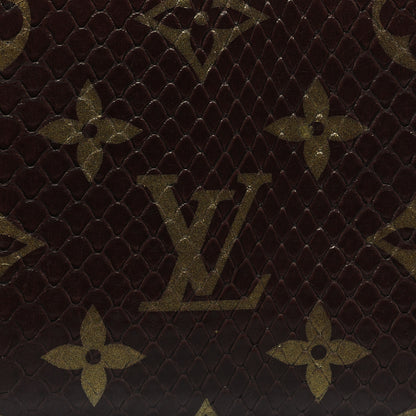 Louis Vuitton Snakeskin Monogram Zippy Padlock Coin Purse Brown 7 of 7