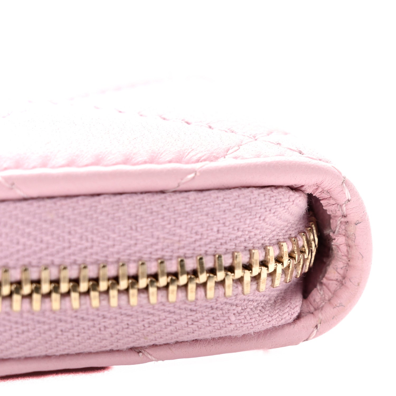 Chanel Lambskin Quilted Zip Around Coin Purse Light Pink 8 of 10
