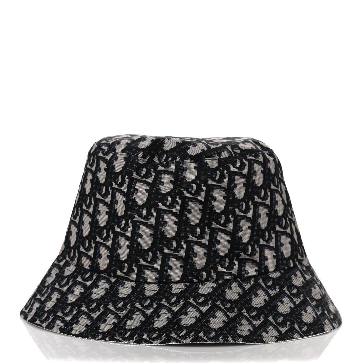 Metallic Oblique Reversible Teddy-D Bob Bucket Hat 58 Blue Silver