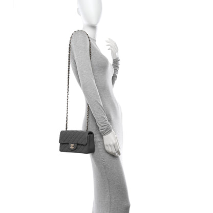 Chanel Lambskin Quilted Mini Rectangular Flap Dark Grey 2 of 10