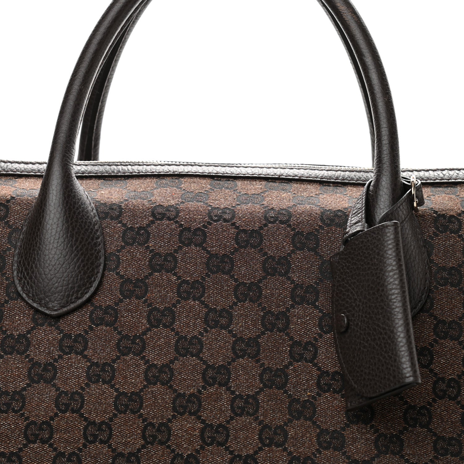 Gucci Denim Monogram Large Tote Dark Brown 8 of 16
